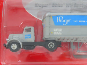 LOT of 2 HO Scale CMW Mini Metals Kroger & P-I-E White & IH Tractor Trailers