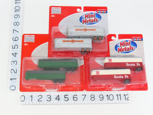 LOT of 3 HO CMW Mini Metals Cooper-Jarrett, ATSF, & Green 32' Trailer 2-Packs