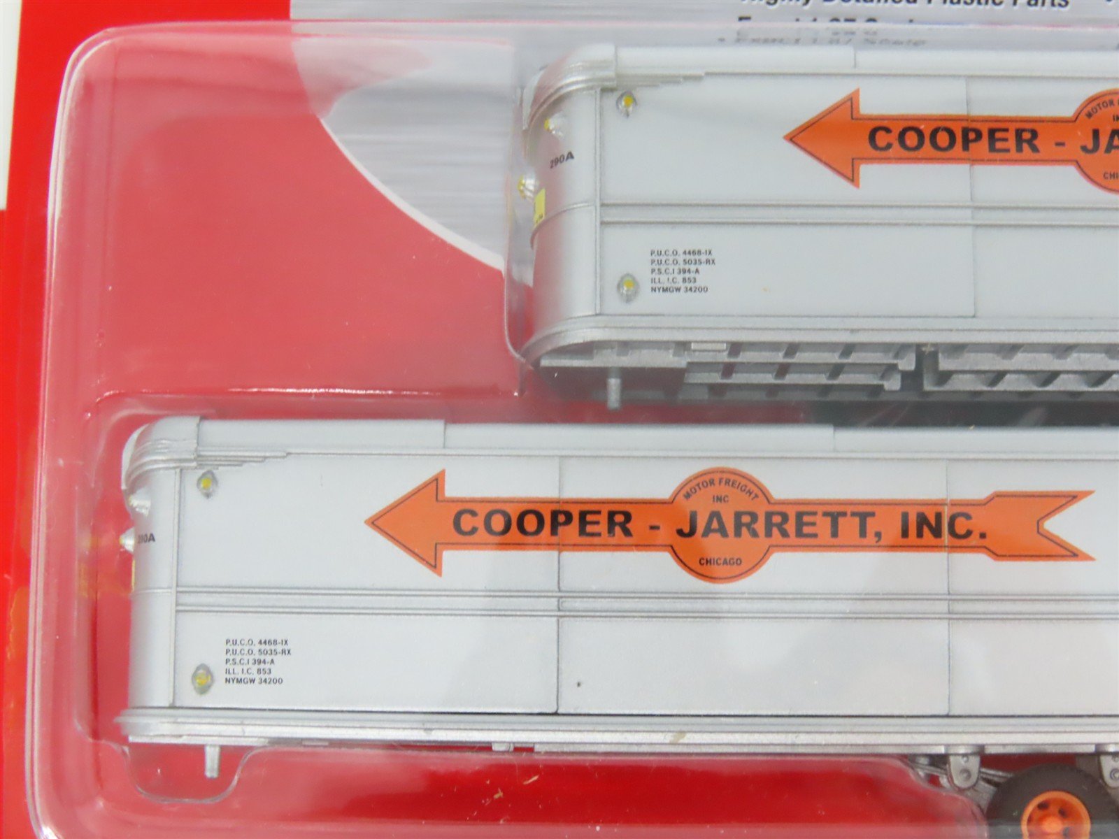 LOT of 3 HO CMW Mini Metals Cooper-Jarrett, ATSF, & Green 32' Trailer 2-Packs