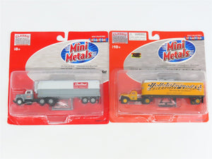 LOT of 2 HO CMW Mini Metals Sealtest & Yellow Transit Chevy/IH Tractor Trailers