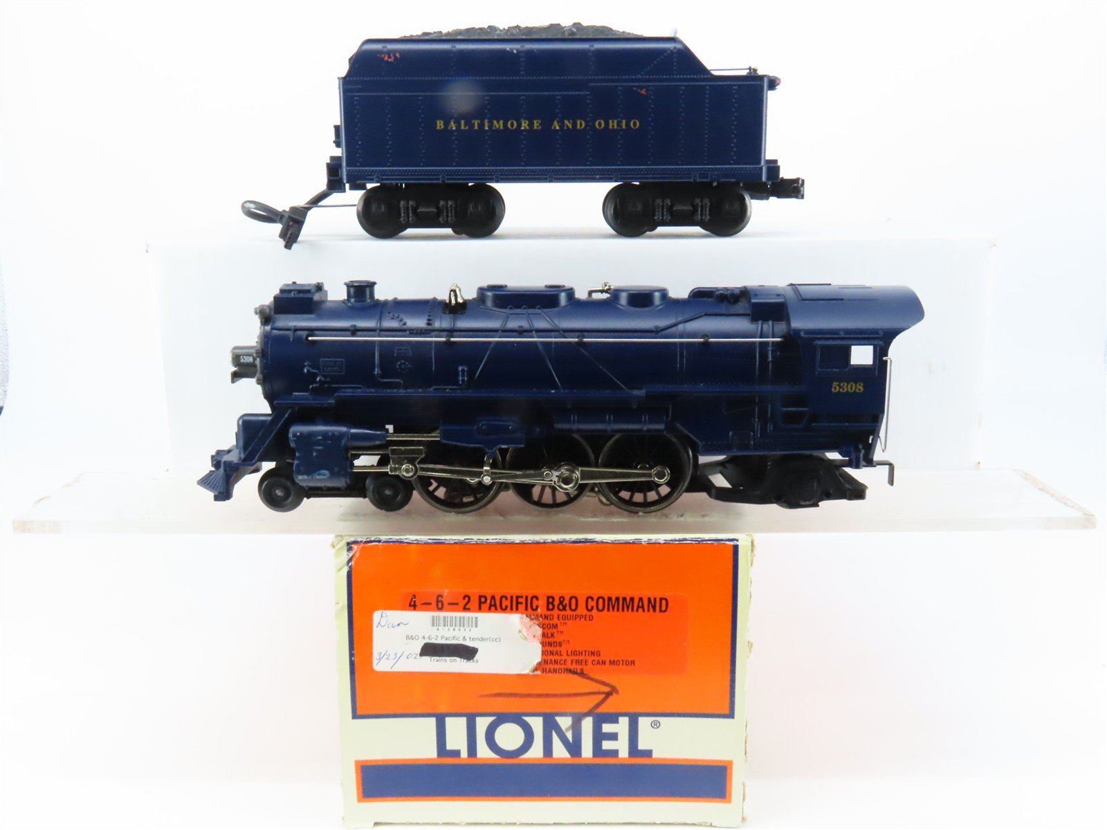 O Gauge 3-Rail Lionel B&O Baltimore & Ohio 4-6-2 Steam Locomotive #5308
