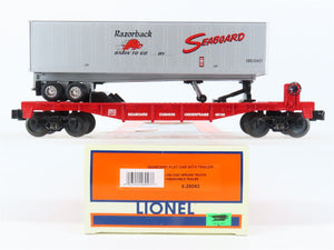 O Gauge 3-Rail Lionel 6-26043 SBD Seaboard Flat Car #48109 w/ Trailer
