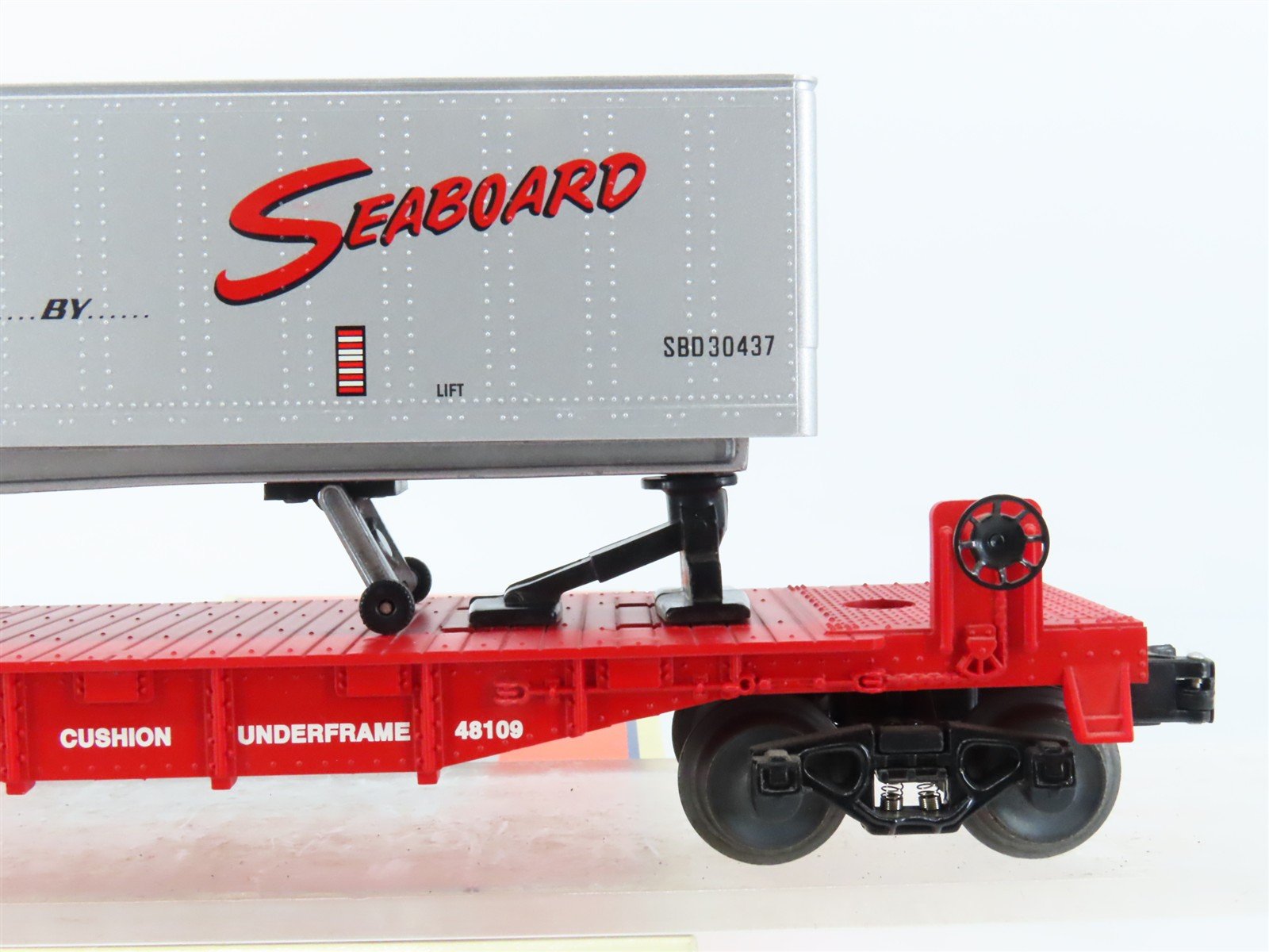 O Gauge 3-Rail Lionel 6-26043 SBD Seaboard Flat Car #48109 w/ Trailer