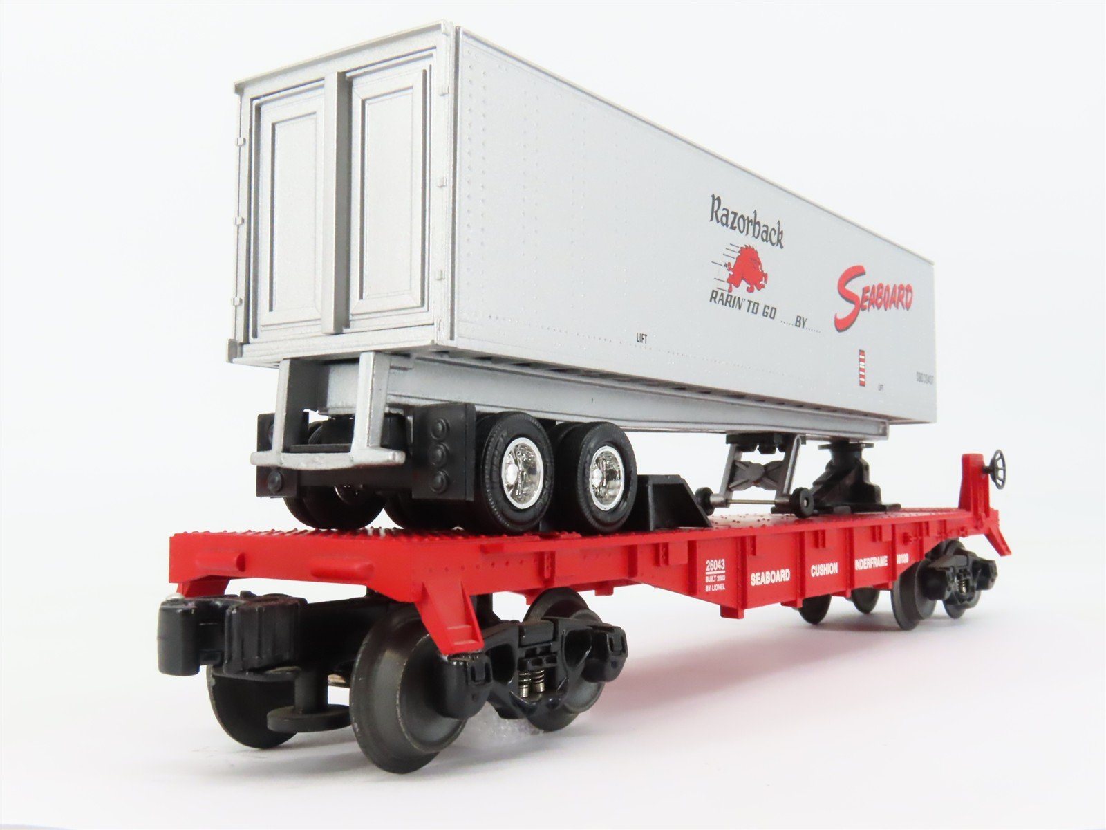 O Gauge 3-Rail Lionel 6-26043 SBD Seaboard Flat Car #48109 w/ Trailer