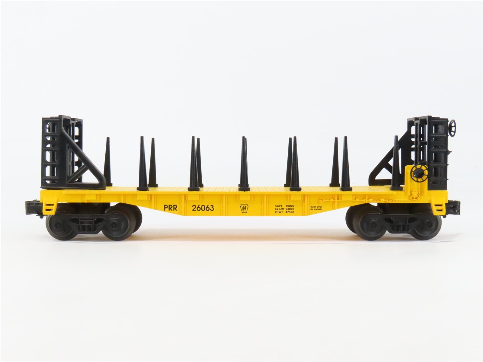 O Gauge 3-Rail Lionel 6-26063 PRR Pennsylvania Flat Car #26063 w/ Bulkheads