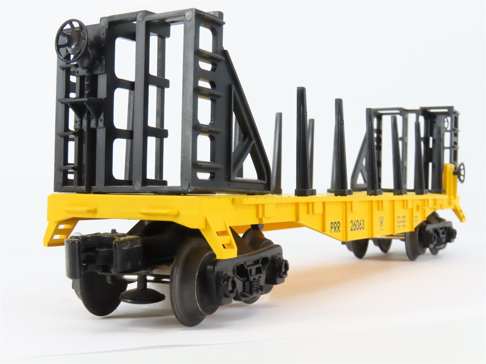 O Gauge 3-Rail Lionel 6-26063 PRR Pennsylvania Flat Car #26063 w/ Bulkheads