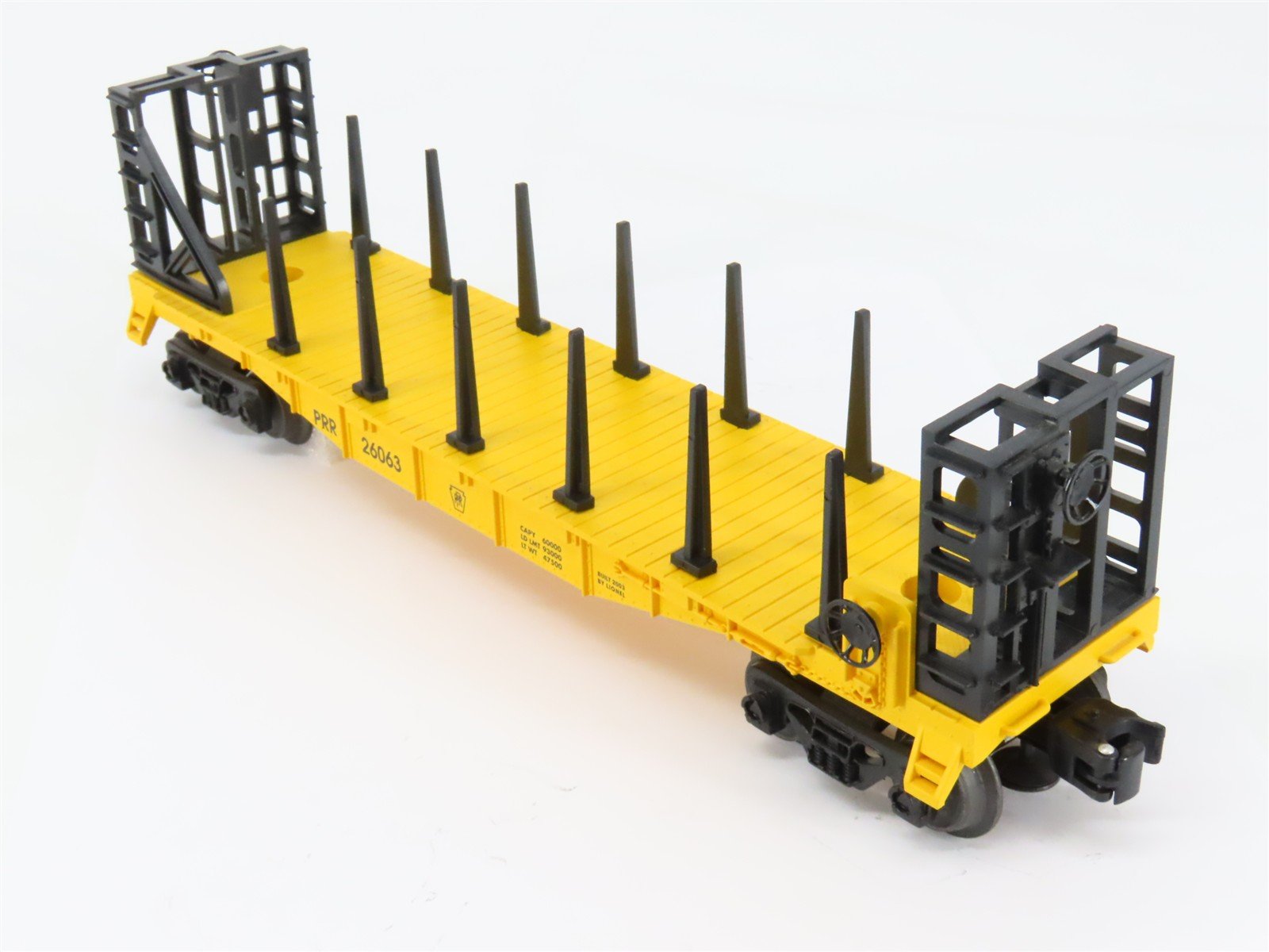 O Gauge 3-Rail Lionel 6-26063 PRR Pennsylvania Flat Car #26063 w/ Bulkheads