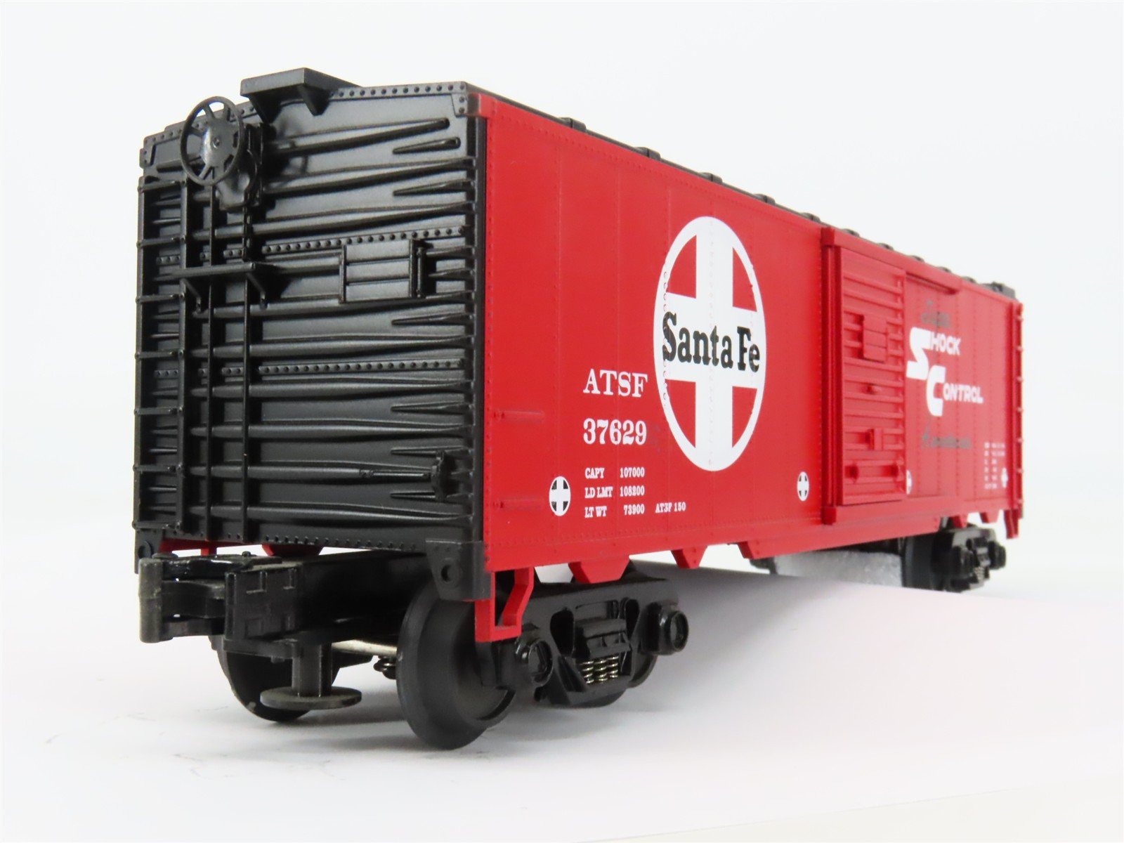 O Gauge 3-Rail MTH Rail King Rugged Rails 33-7404 ATSF Santa Fe Box Car #37629