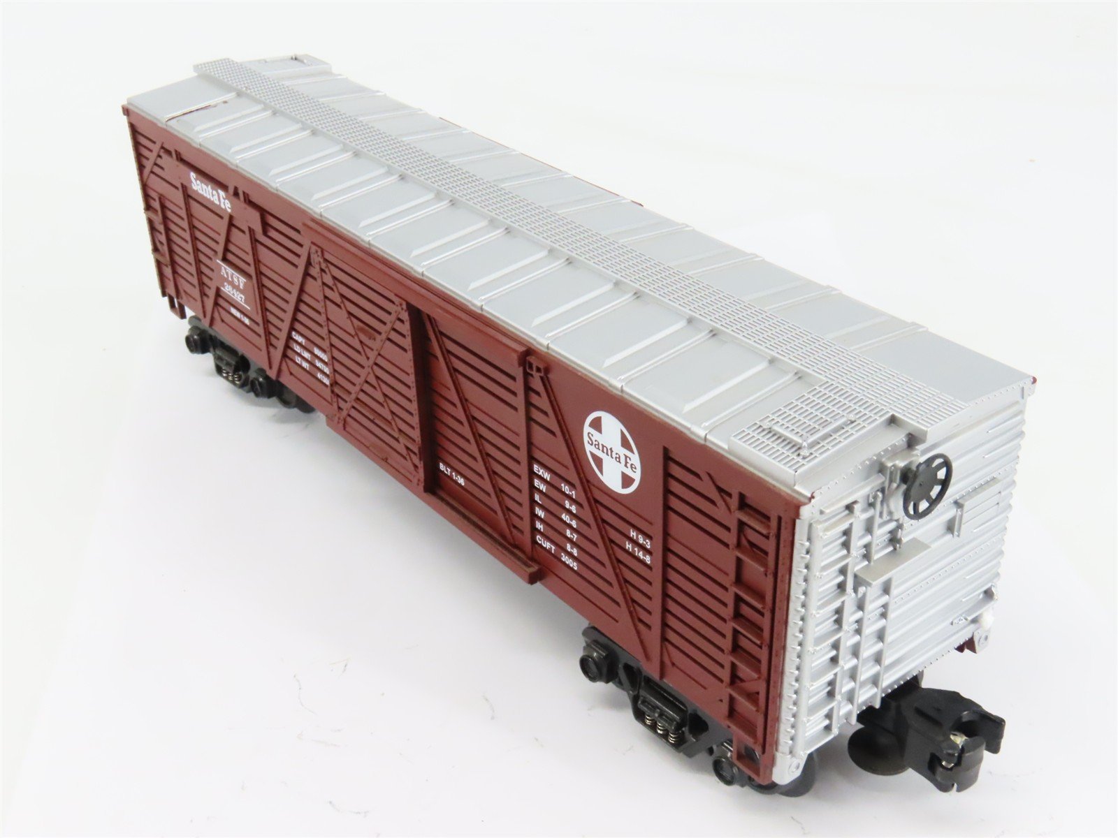 O Gauge 3-Rail MTH Rail King Rugged Rails 33-7704 ATSF Santa Fe Stock Car #26427