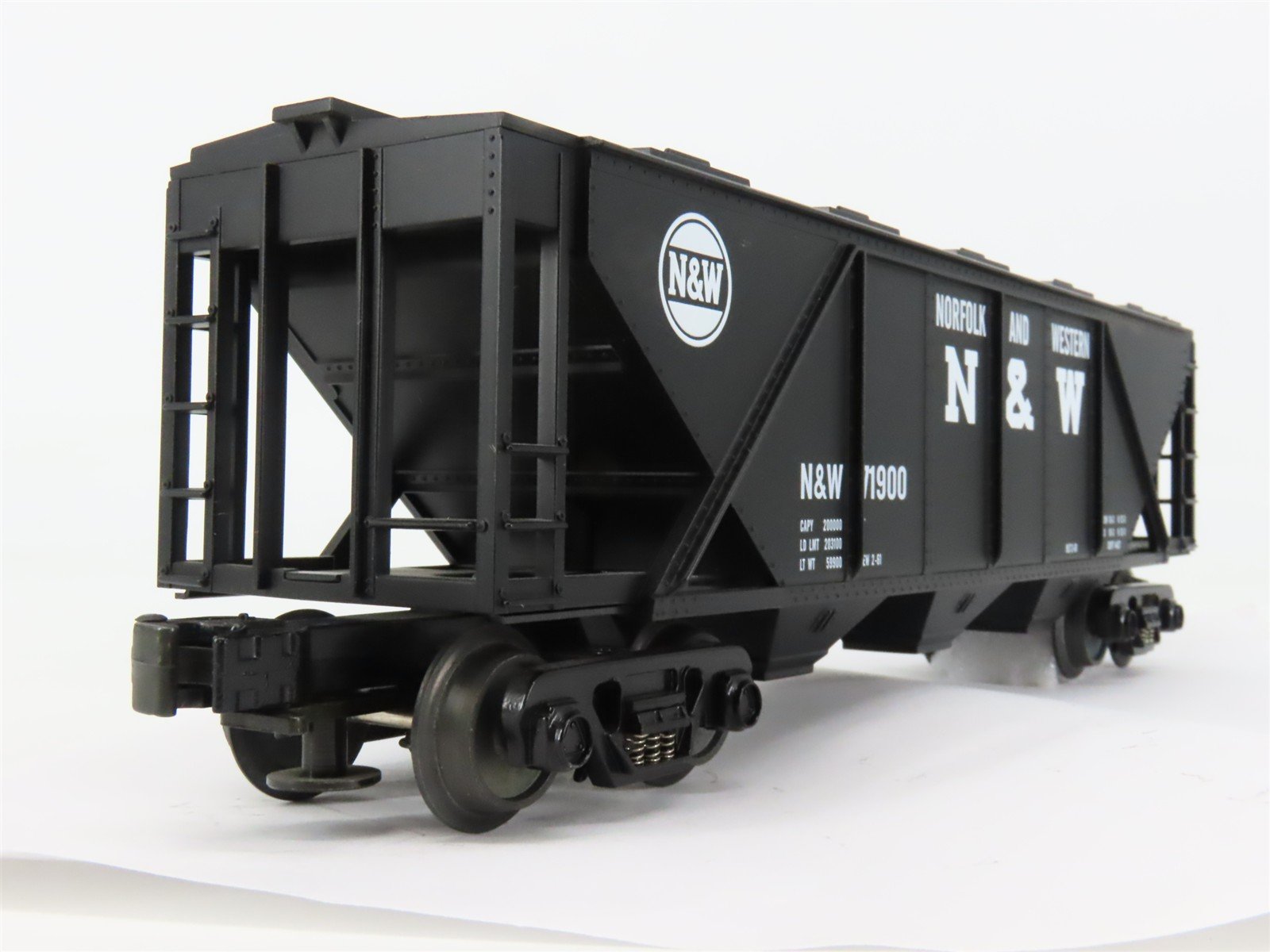 O Gauge 3-Rail MTH Rail King 33-7502 N&W Norfolk & Western 3-Bay Hopper #71900