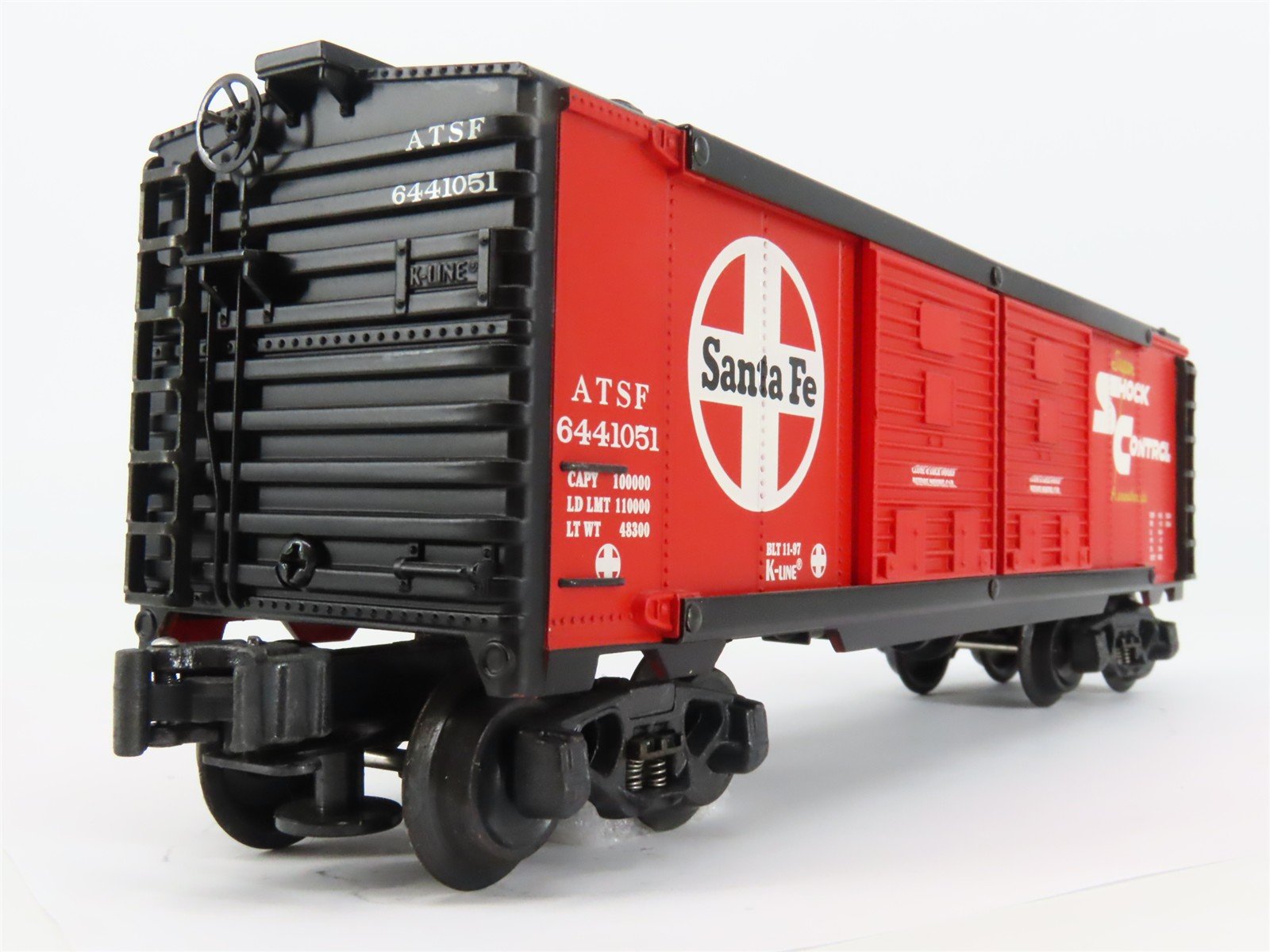 O Gauge 3-Rail K-Line K644-1051 ATSF Santa Fe Double Door Box Car #6441051