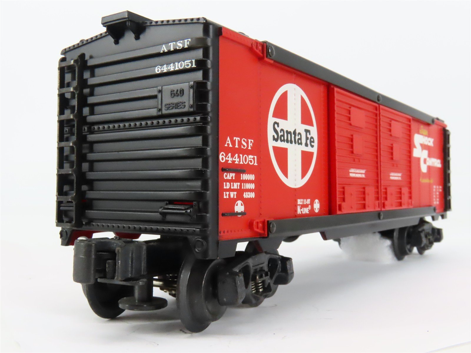 O Gauge 3-Rail K-Line K644-1051 ATSF Santa Fe Double Door Box Car #6441051