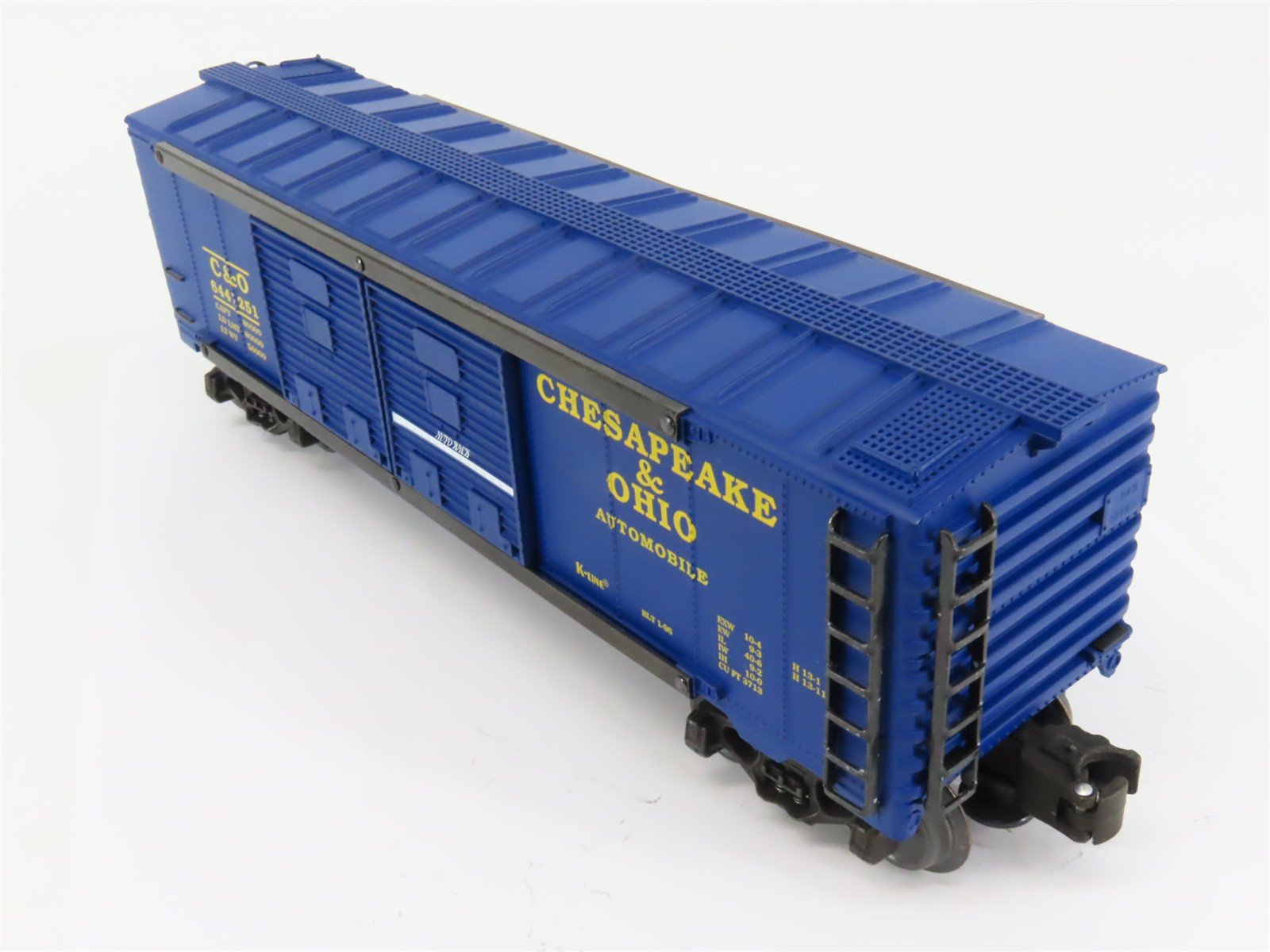 O Gauge 3-Rail K-Line K644-1251 C&O Chesapeake & Ohio Railroad Box Car #6441251