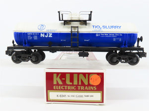 O Gauge 3-Rail K-Line K-6341 GATX NJZ The New Jersey Zinc Co. Tank Car #6341
