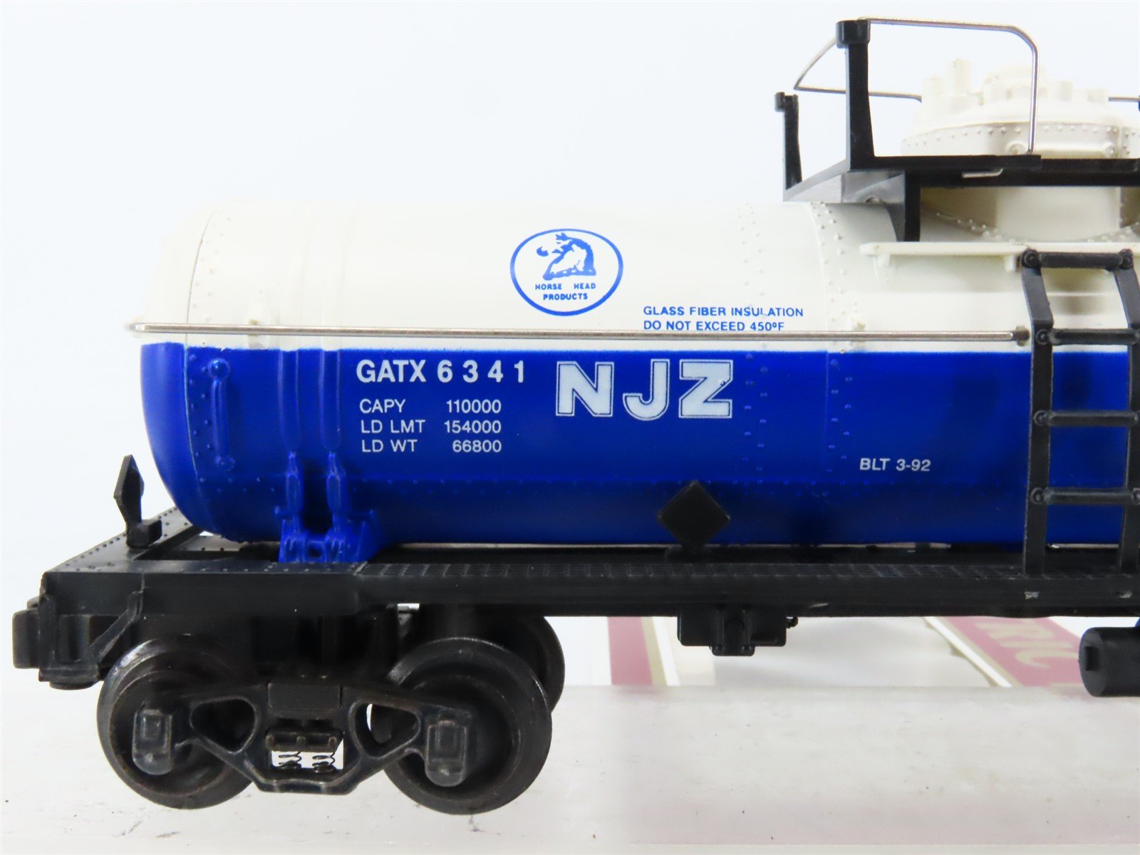 O Gauge 3-Rail K-Line K-6341 GATX NJZ The New Jersey Zinc Co. Tank Car #6341
