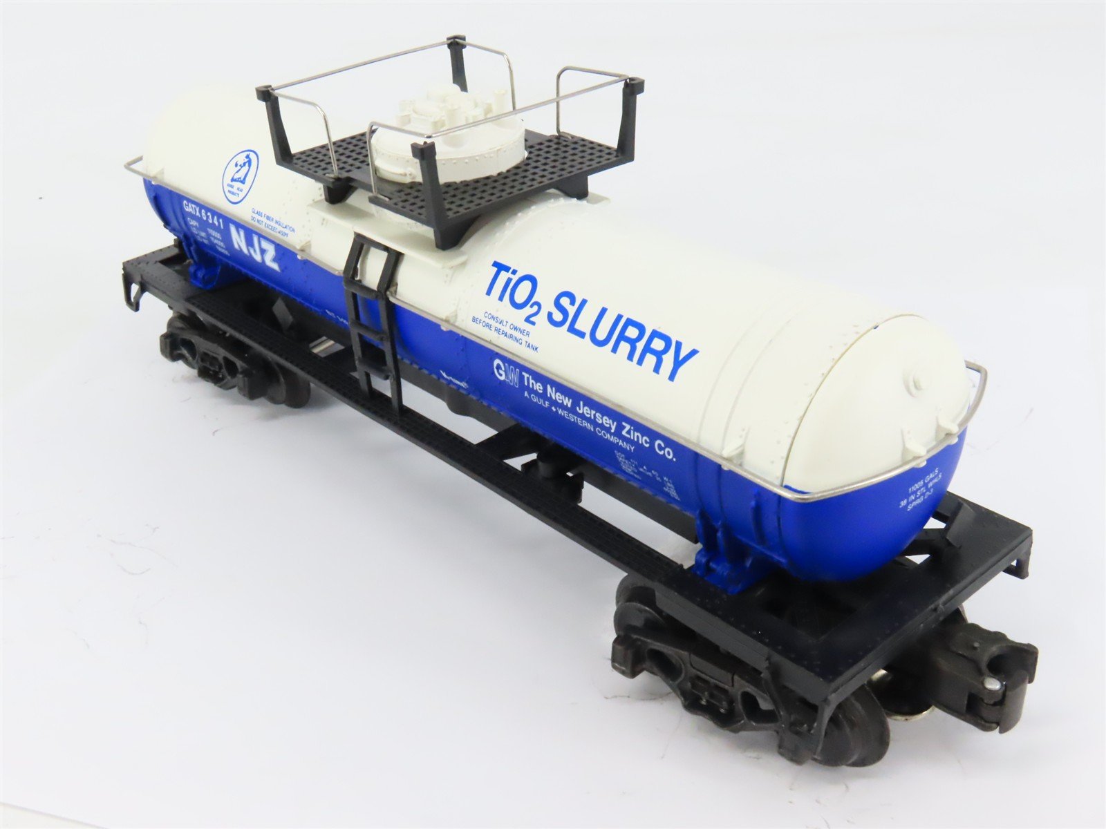 O Gauge 3-Rail K-Line K-6341 GATX NJZ The New Jersey Zinc Co. Tank Car #6341