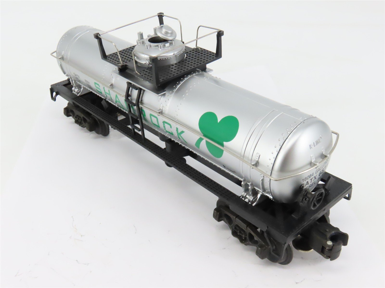 O Gauge 3-Rail K-Line K-6331 GATX Shamrock Oil Tank Car #6331