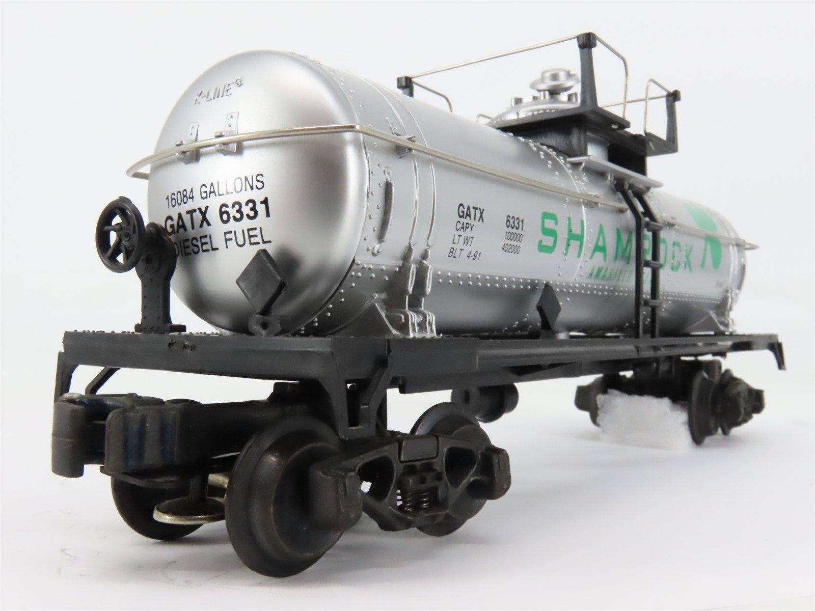 O Gauge 3-Rail K-Line K-6331 GATX Shamrock Oil Tank Car #6331