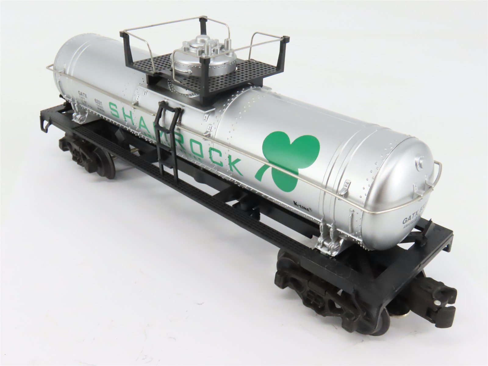 O Gauge 3-Rail K-Line K-6331 GATX Shamrock Oil Tank Car #6331