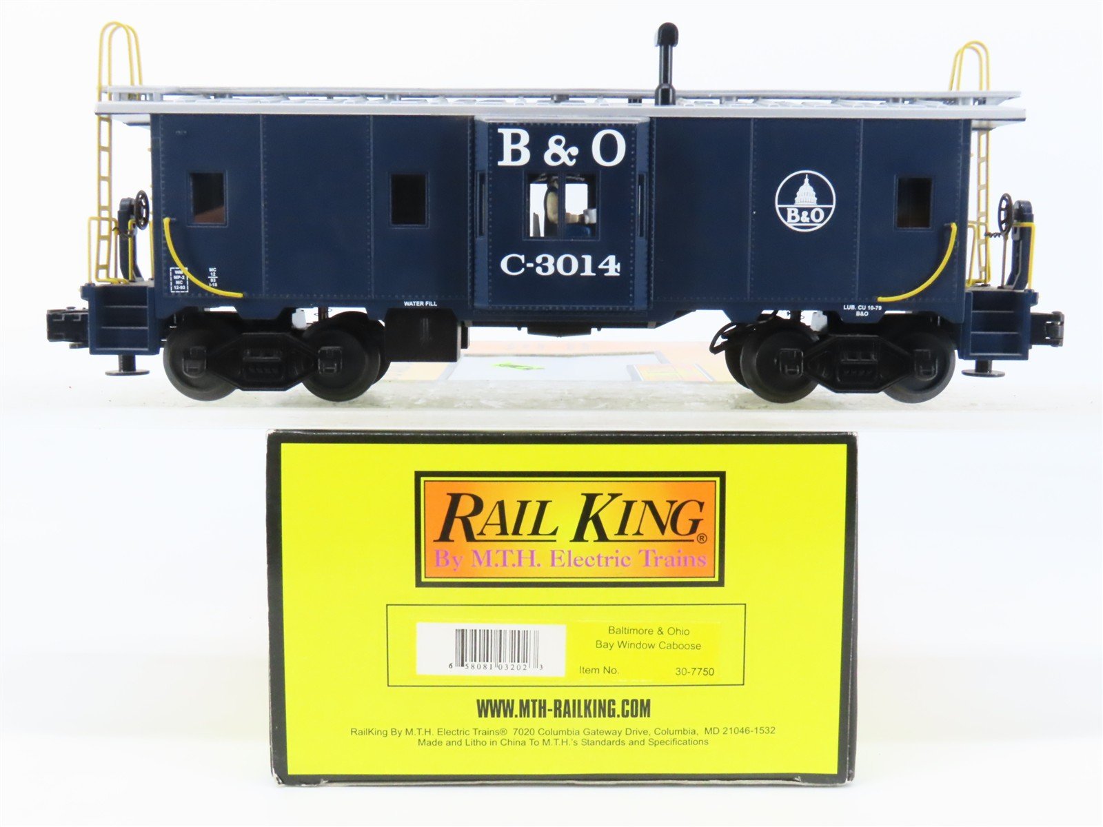 O Gauge 3-Rail MTH Rail King 30-7750 B&O Baltimore & Ohio Caboose #C-3014