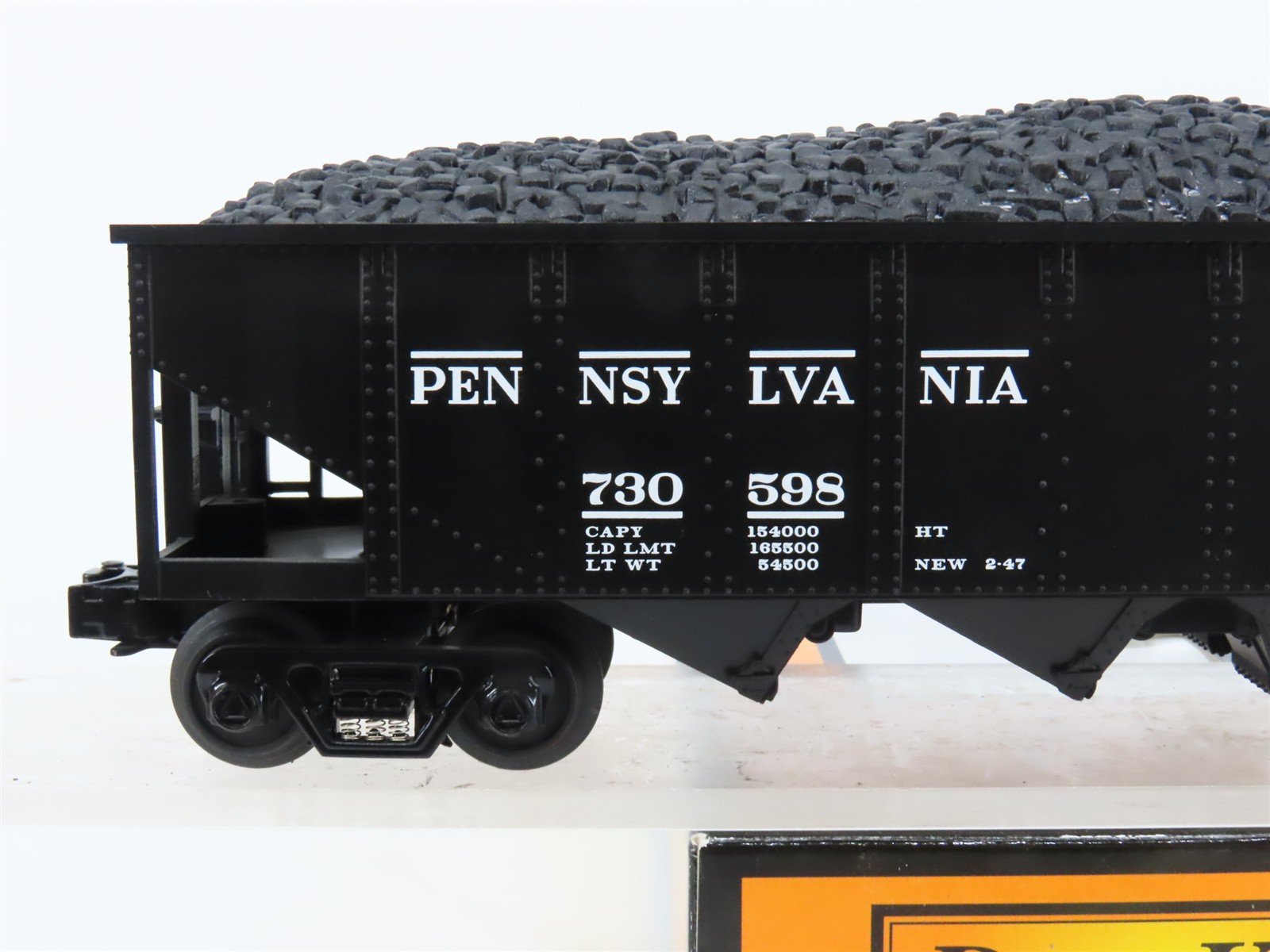 O Gauge 3-Rail MTH Rail King 30-75109 PRR Pennsylvania 4-Bay Hopper #730598