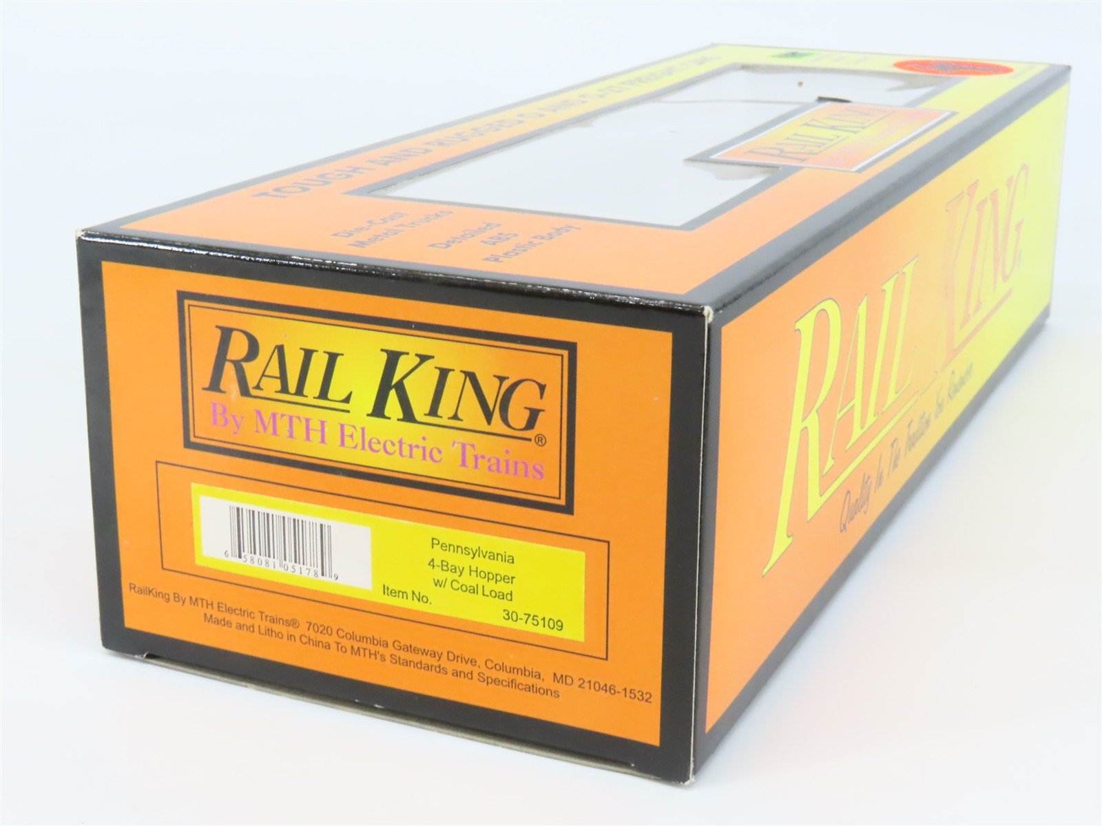 O Gauge 3-Rail MTH Rail King 30-75109 PRR Pennsylvania 4-Bay Hopper #730598