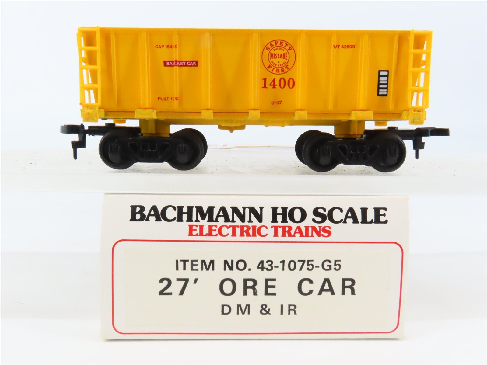 HO Scale Bachmann 43-1075-G5 DM&IR Duluth Missabe & Iron Range 27' Ore Car #1400