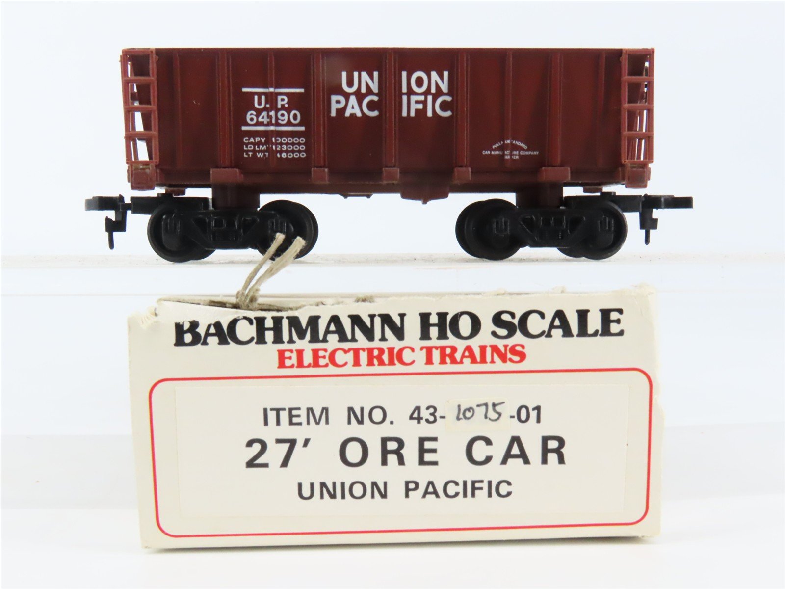 HO Scale Bachmann 43-1075-01 UP Union Pacific Railroad 27' Ore Car #64190