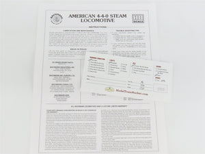 HO Scale Bachmann Atlanta & West Point 4-4-0 Steam Locomotive #60