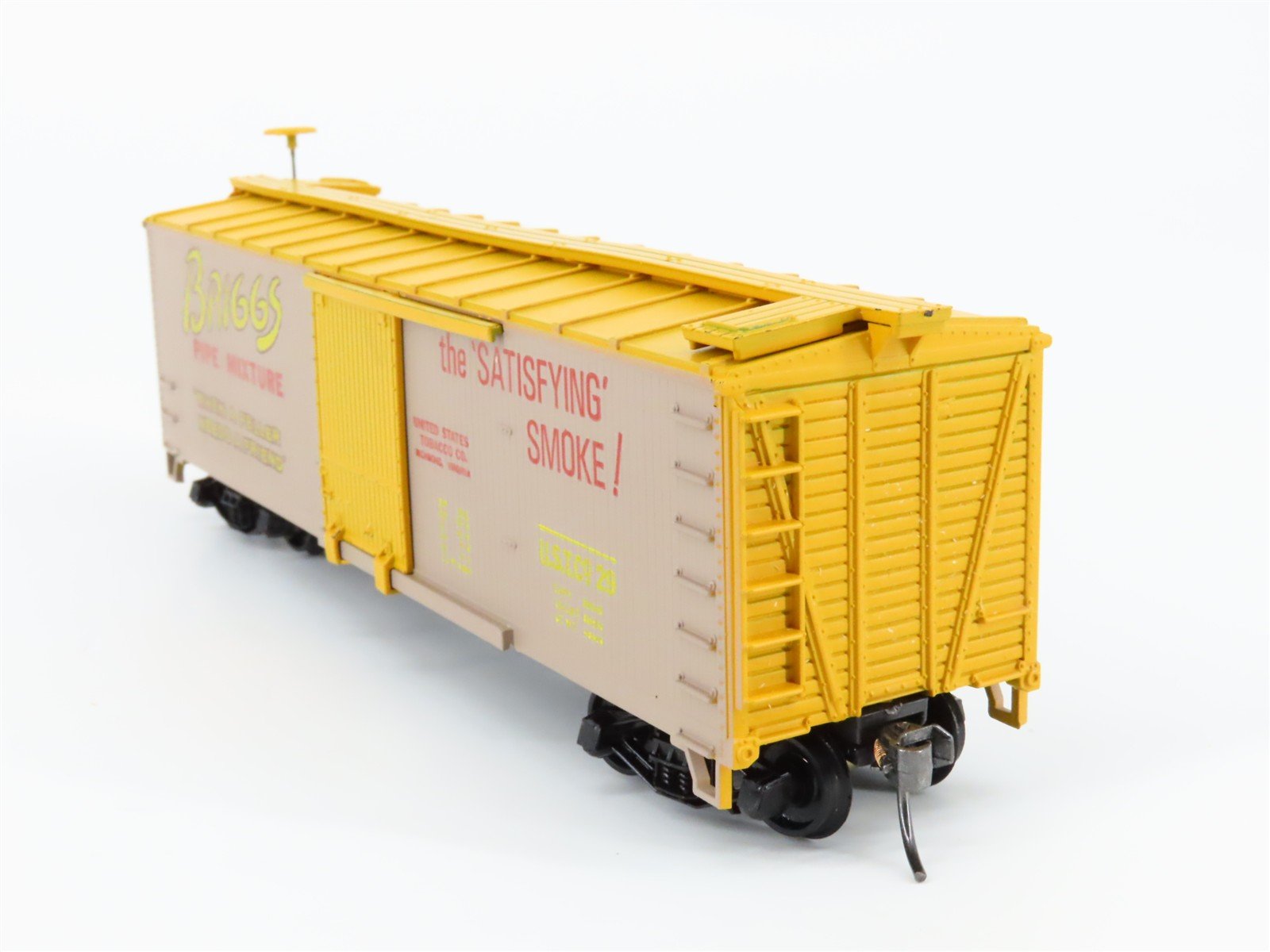 HO Scale Train-Miniature 2718 USTCo Briggs Mixture Pipe Tobacco 40' Box Car #29