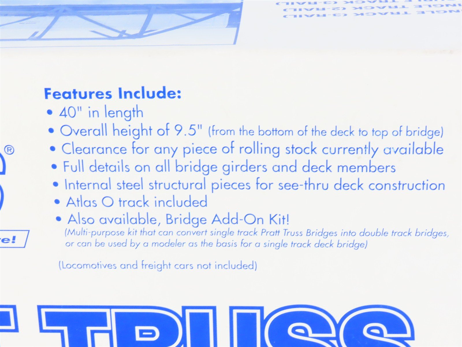 O Scale Atlas 6920 Pratt Truss Single Track Bridge Kit