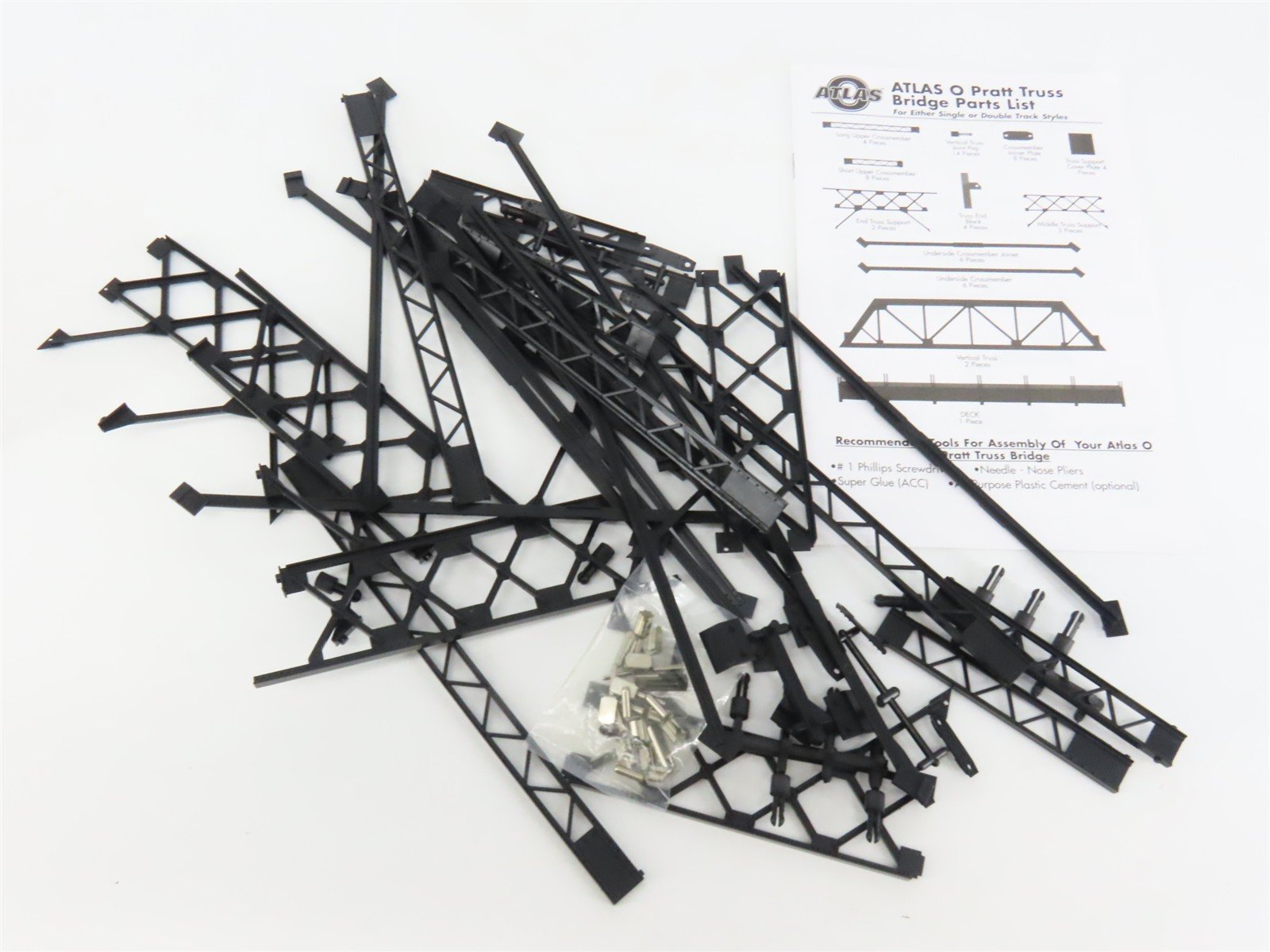 O Scale Atlas 6920 Pratt Truss Single Track Bridge Kit