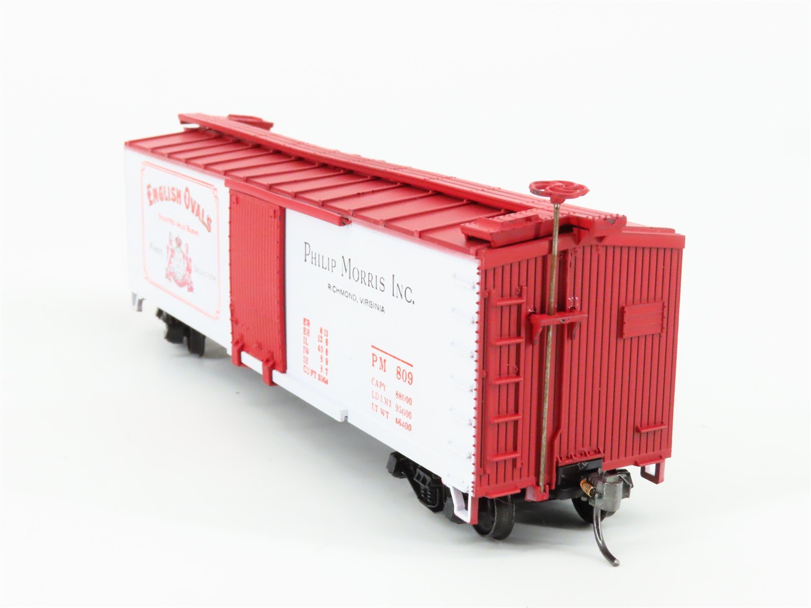 HO Train-Miniature Tobacco Road 2221 PM English Ovals Cigarettes Box Car #809