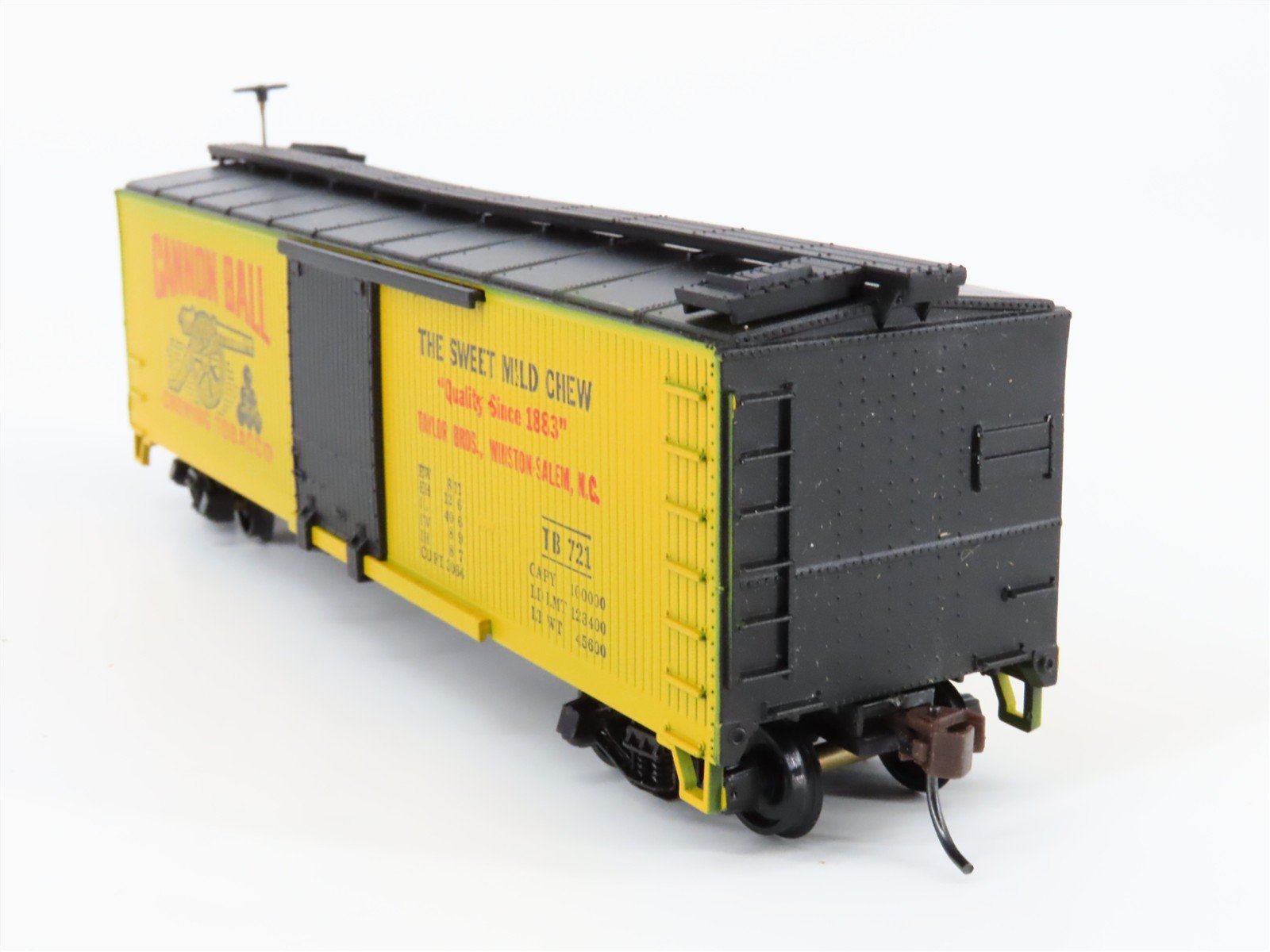 HO Train-Miniature Tobacco Road 2256 TB Cannon Ball Chewing Plugs Box Car #721