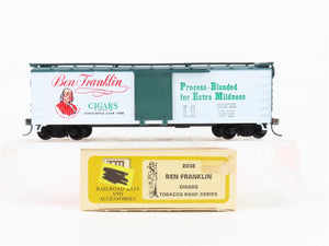 HO Scale Train-Miniature Tobacco Road 2038 CCCX Ben Franklin Cigars Box Car #206