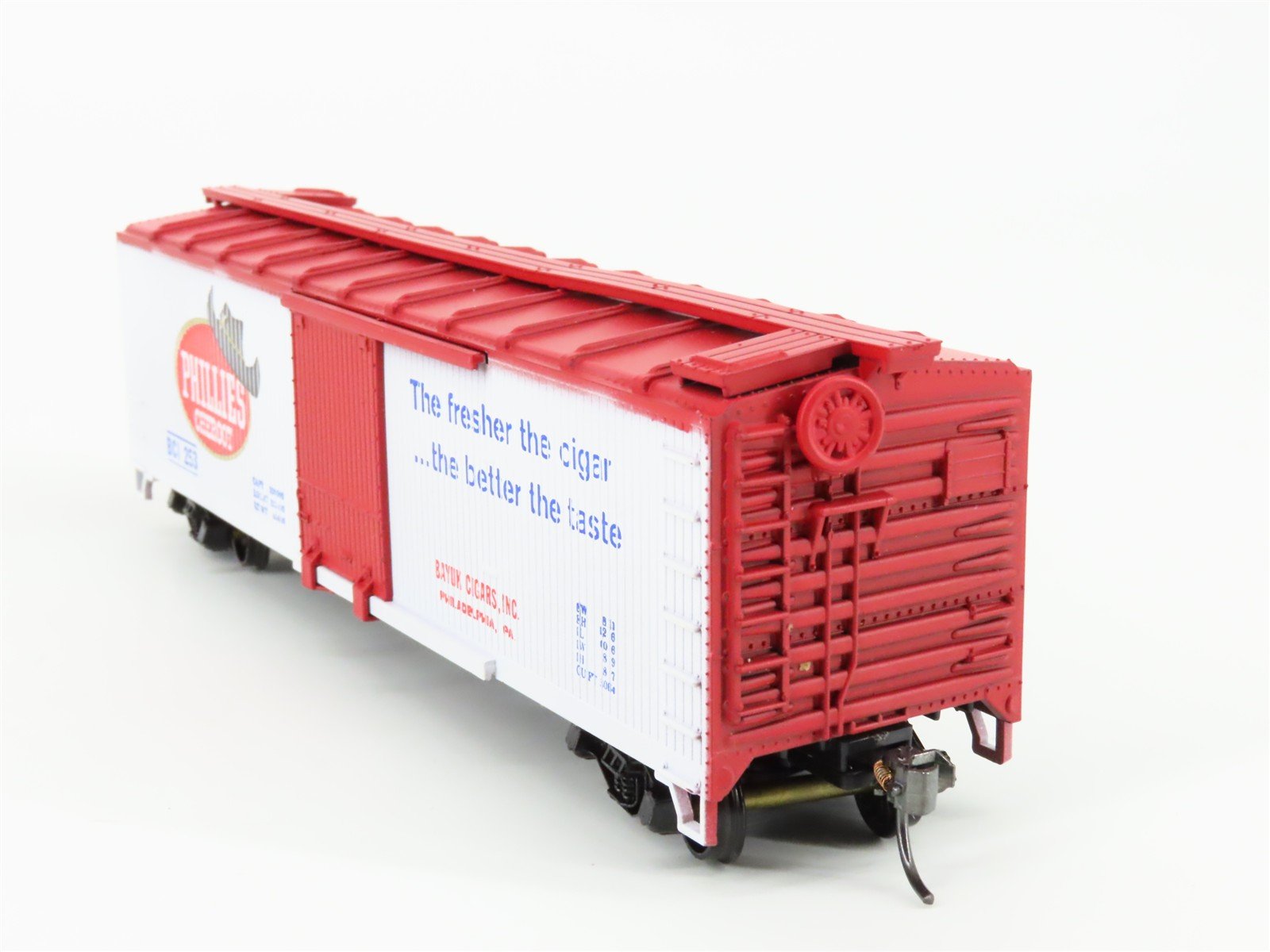HO Train-Miniature Tobacco Road Series 2035 BCI Phillies Cigars 40' Box Car #253