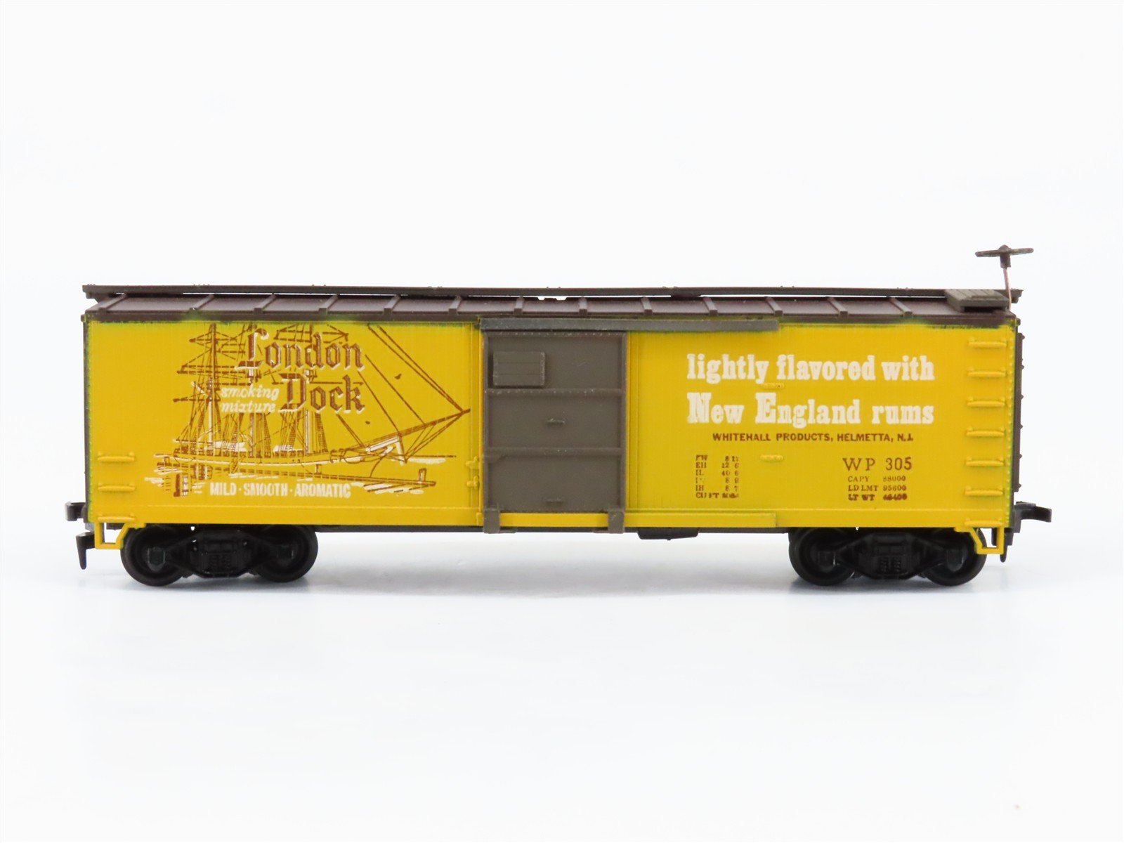 HO Scale Train-Miniature WP London Dock Tobacco 40' Single Door Box Car #305