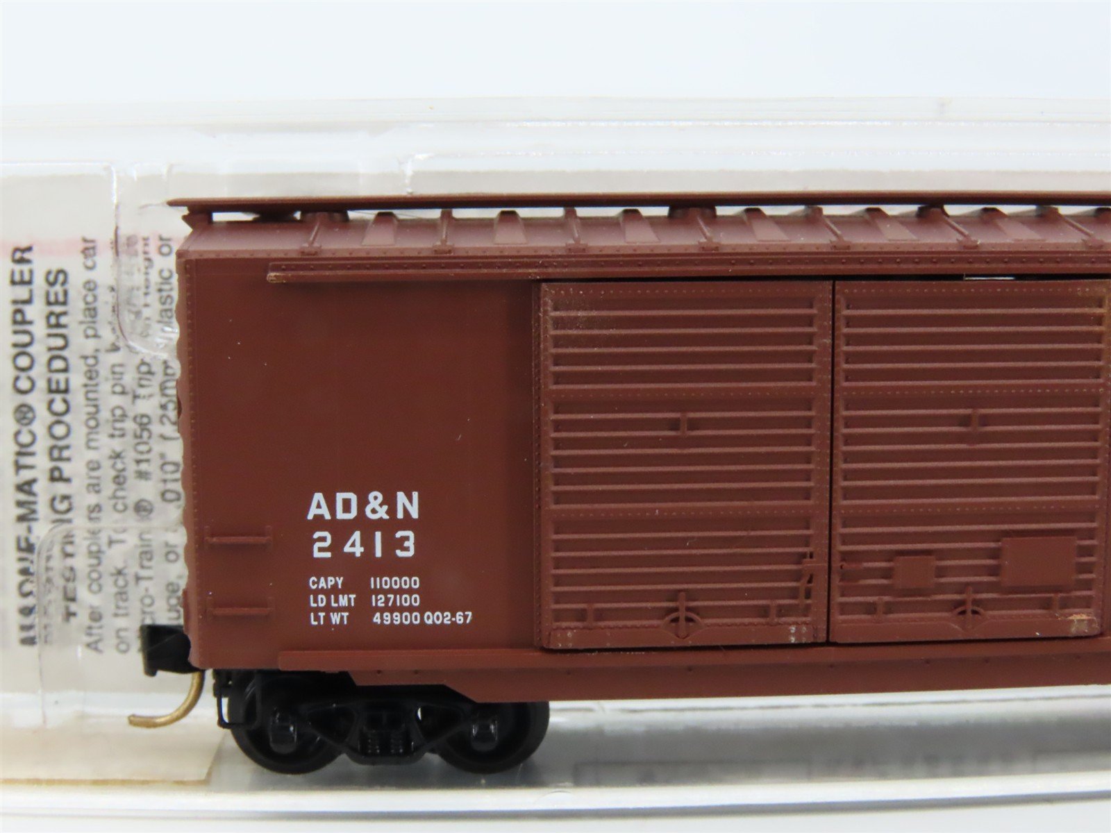 N Scale Micro-Trains MTL 23240 ADN Ashley Drew & Northern 40' Box Car #2413
