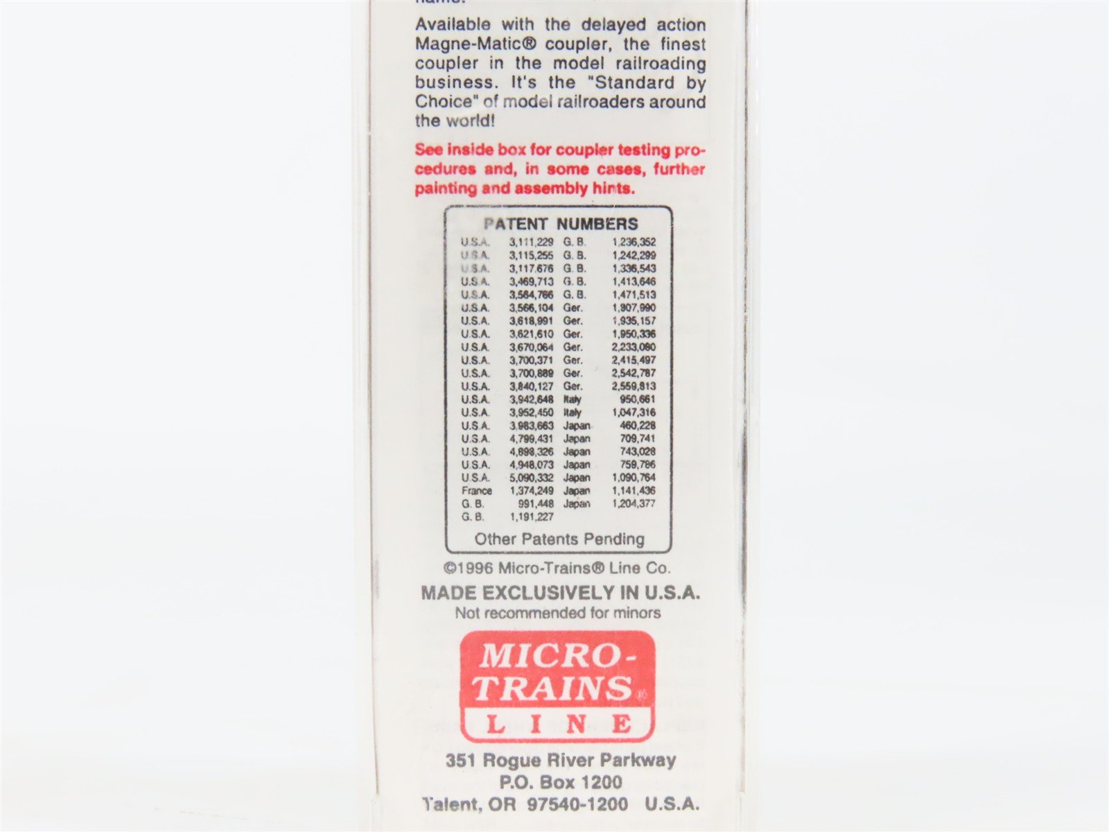 N Scale Micro-Trains MTL 23240 ADN Ashley Drew & Northern 40' Box Car #2413