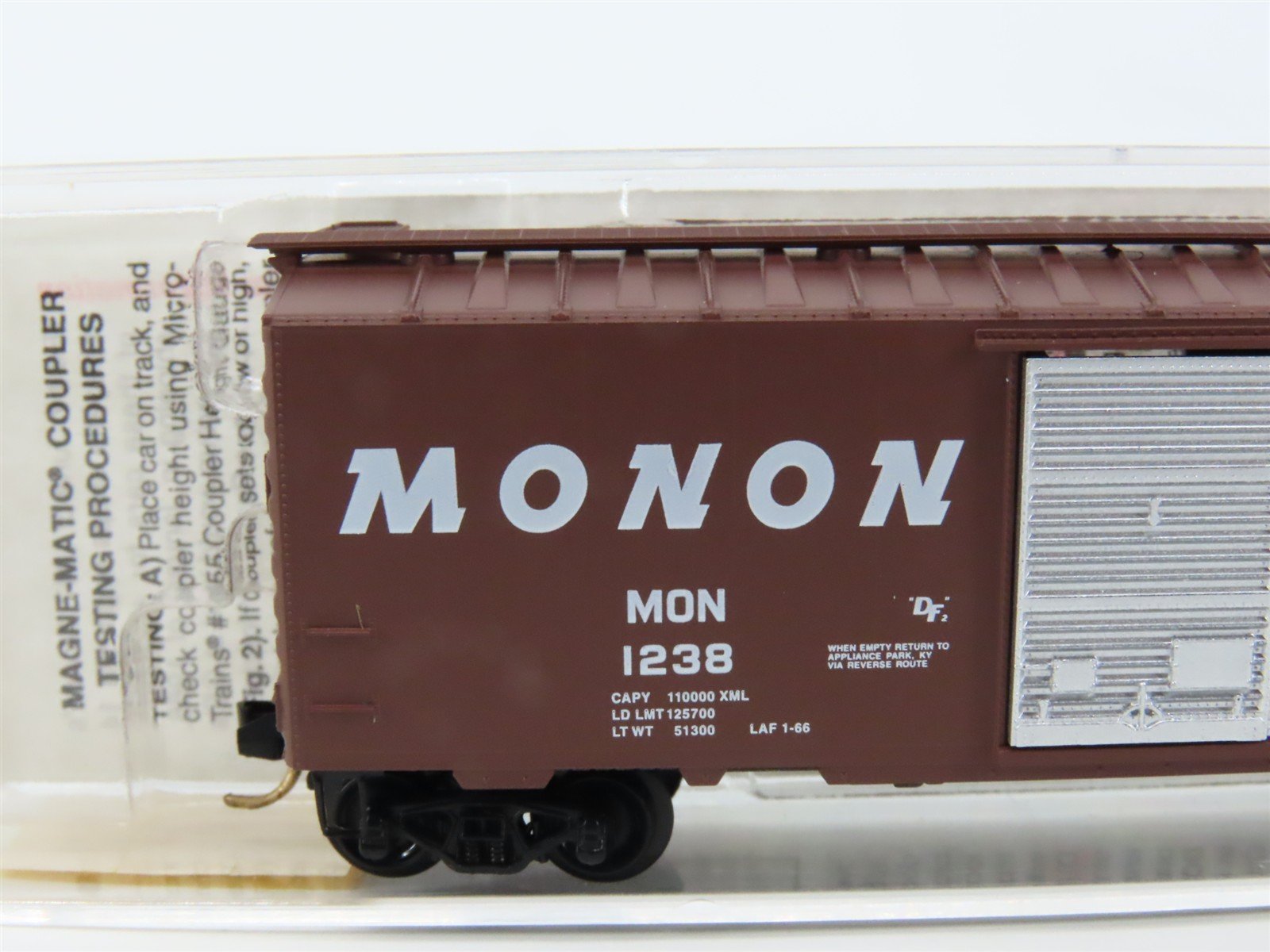 N Scale Micro-Trains MTL 20770 MON Monon 40' Single Door Box Car #1238