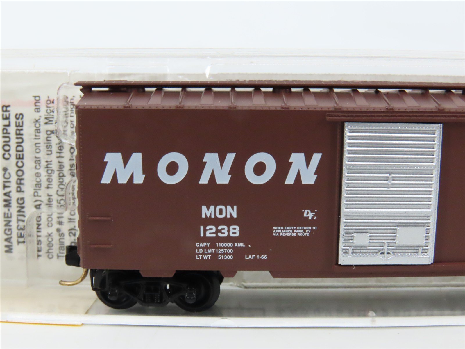 N Scale Micro-Trains MTL 20770 MON Monon 40' Single Door Box Car #1238