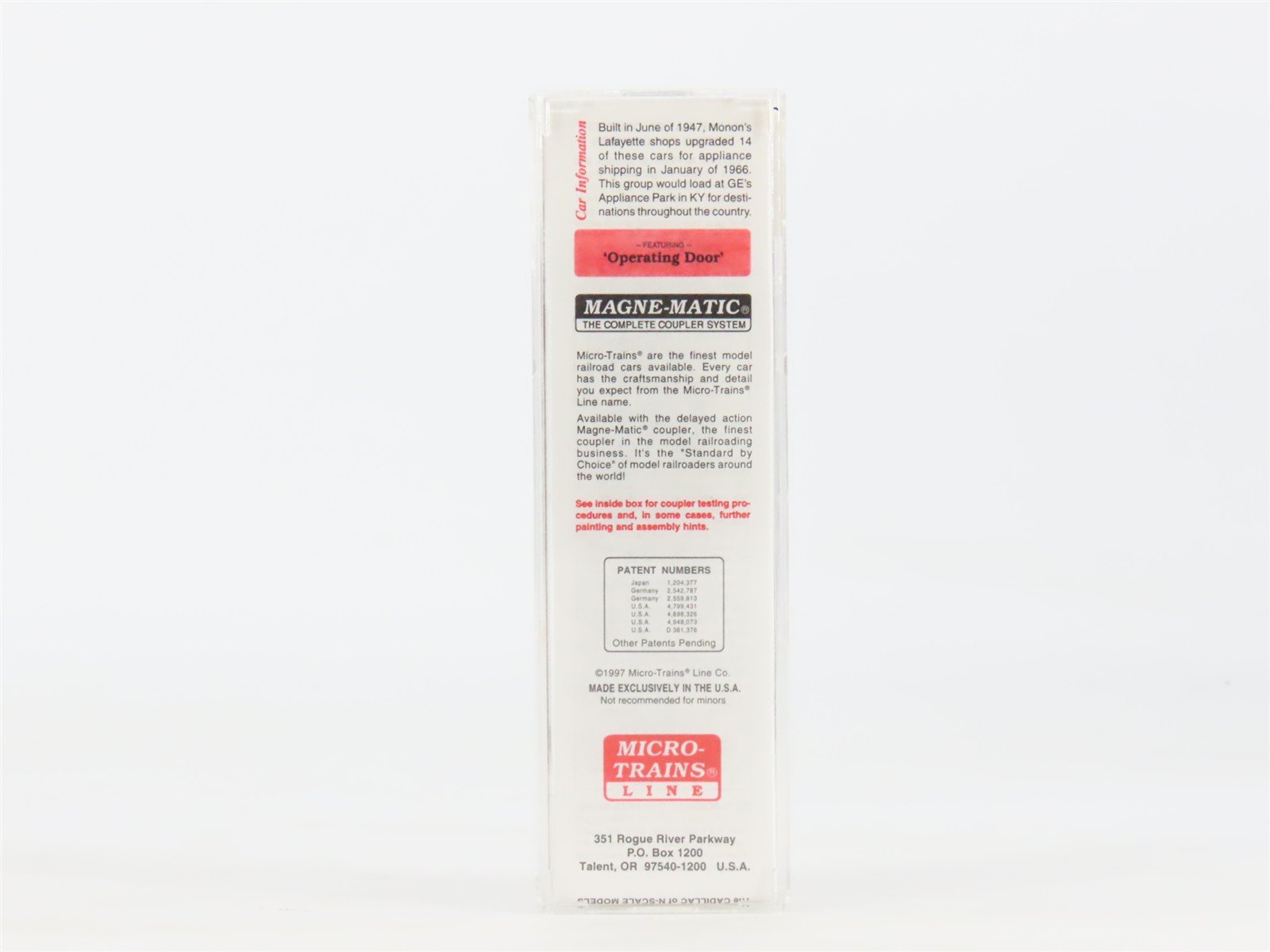 N Scale Micro-Trains MTL 20770 MON Monon 40' Single Door Box Car #1238