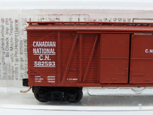 N Micro-Trains MTL 40010 CN Canadian National 40' Outside Braced Box Car #582593