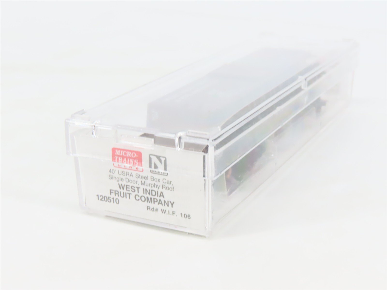 N Micro-Trains MTL 120510 WIF West India Fruit & Steamship 40' USRA Box Car #106