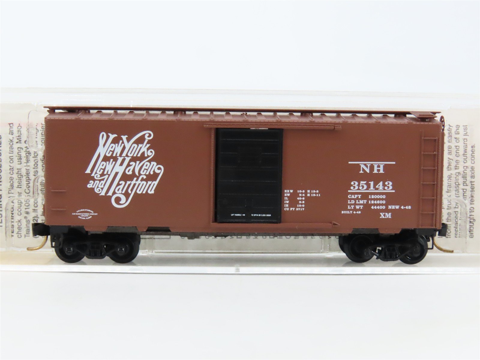 N Scale Micro-Trains MTL 20029 NH New Haven 40' Single Door Steel Box Car #35143