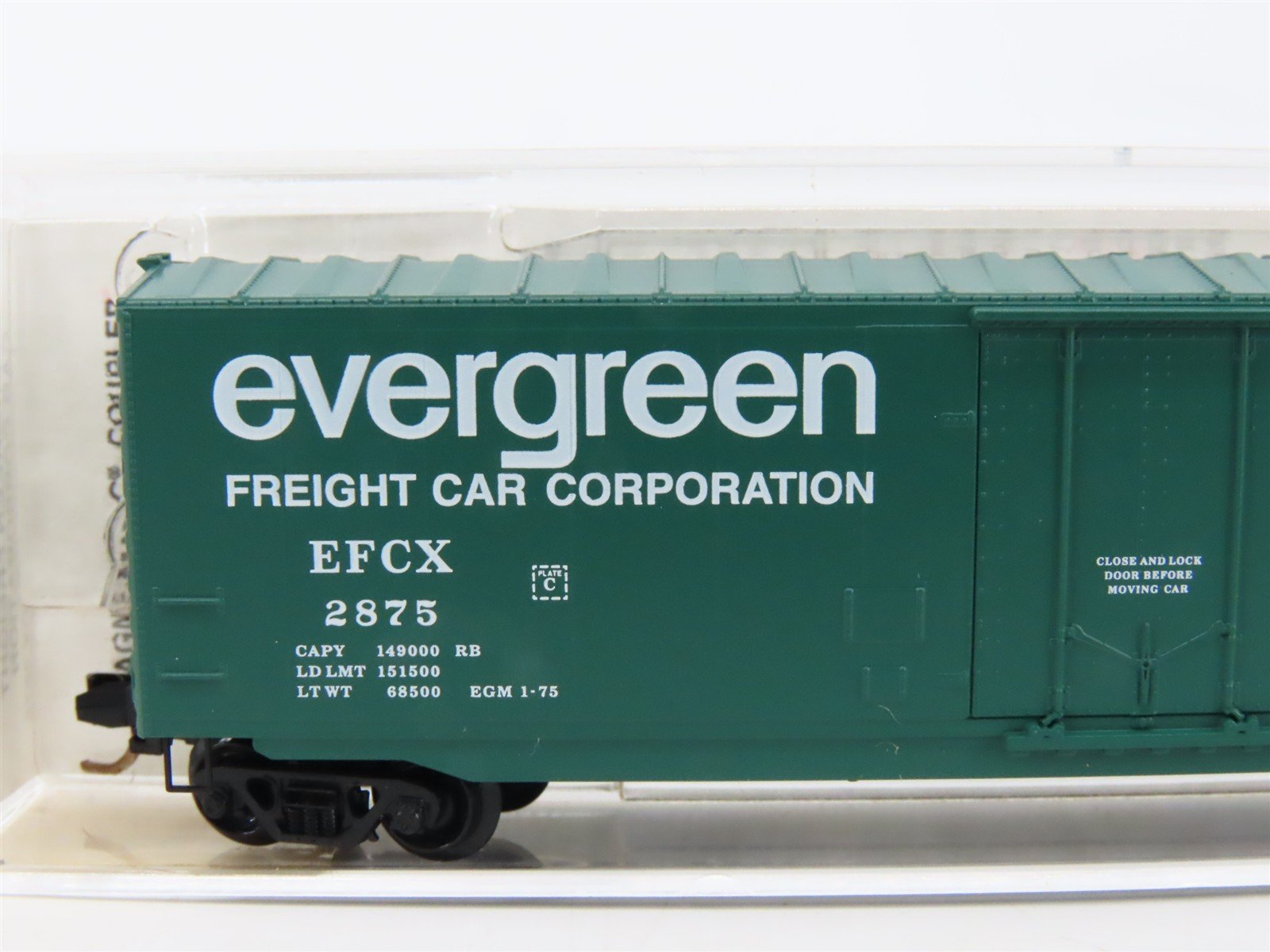 N Scale Micro-Trains MTL 38260 EFCX Evergreen 50' Plug Door Box Car #2875