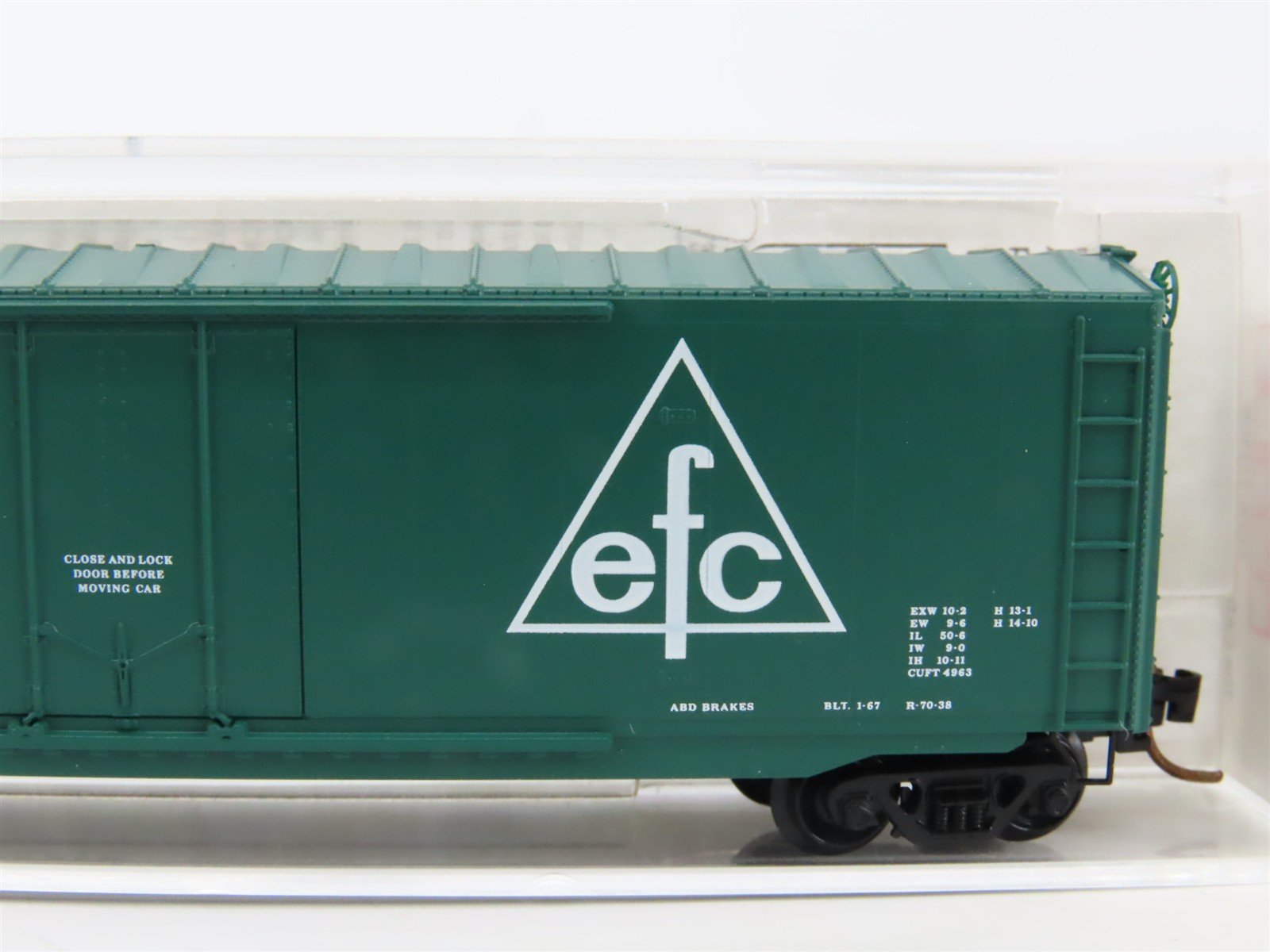 N Scale Micro-Trains MTL 38260 EFCX Evergreen 50' Plug Door Box Car #2875