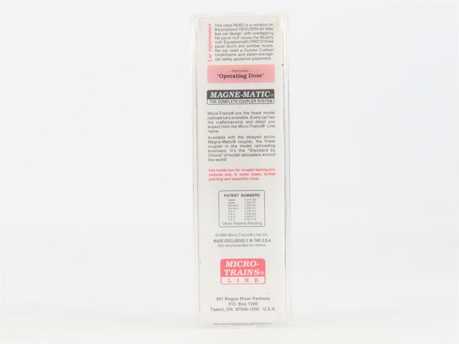 N Micro-Trains MTL 120210 B&O Baltimore & Ohio 40' USRA Steel Box Car #272500