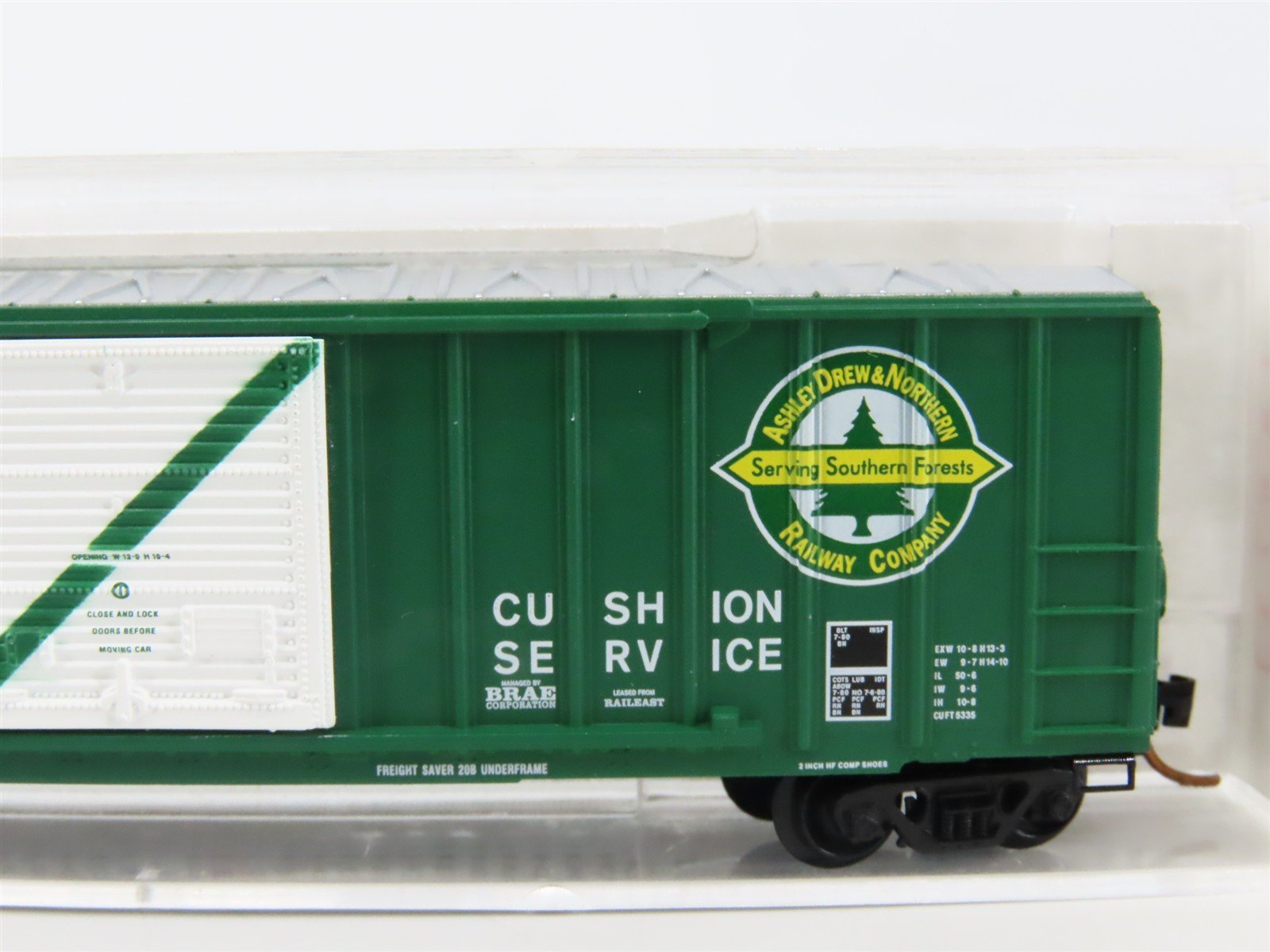 N Micro-Trains MTL 25590 ADN Ashely Drew & Northern 50' Rib-Side Box Car #9755