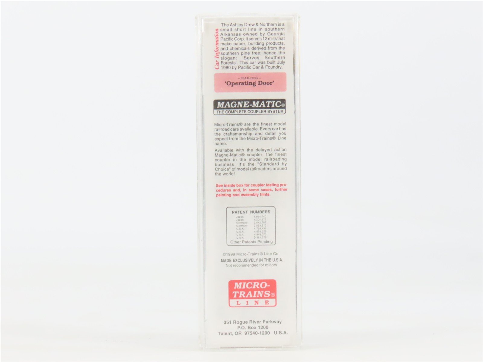 N Micro-Trains MTL 25590 ADN Ashely Drew & Northern 50' Rib-Side Box Car #9755